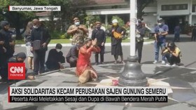 VIDEO: Aksi Solidaritas Kecam Pengrusakan Sajen Gunung Semeru