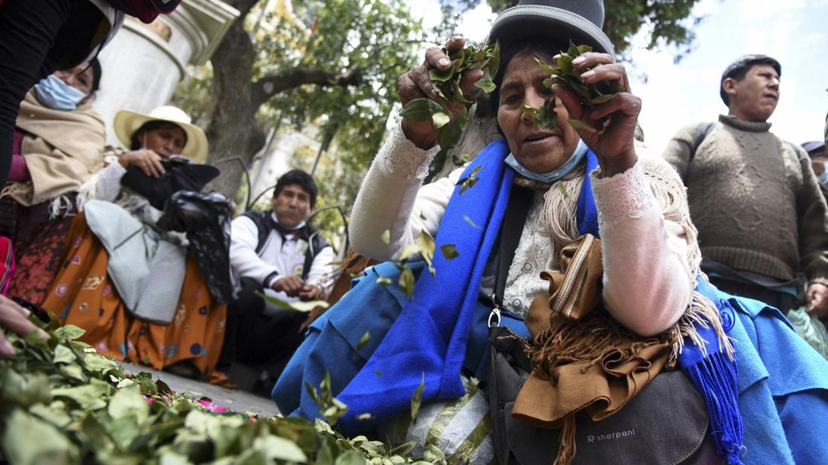 FOTO: Perayaan Hari Mengunyah Daun Koka di Bolivia