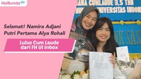 Selamat! Namira Adjani Putri Pertama Alya Rohali Lulus Cum Laude dari FH UI