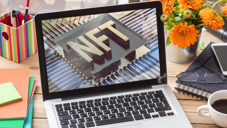 Ilustrasi NFT non fungible token Ilustrasi NFT non fungible token