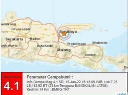 Bangkalan Diguncang Gempa M 4,1