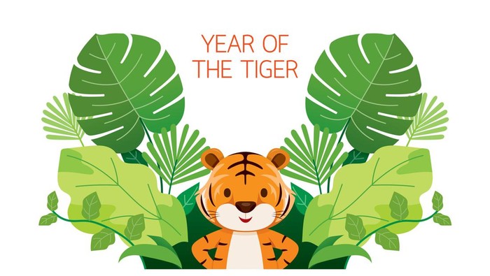 Ilustrasi shio atau tahun macan air