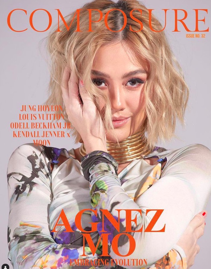 Menampilkan sisi feminin nan fierce, Agnez Mo tampil mencuri perhatian di cover majalah Composure. Foto: Instagram Agnez Mo