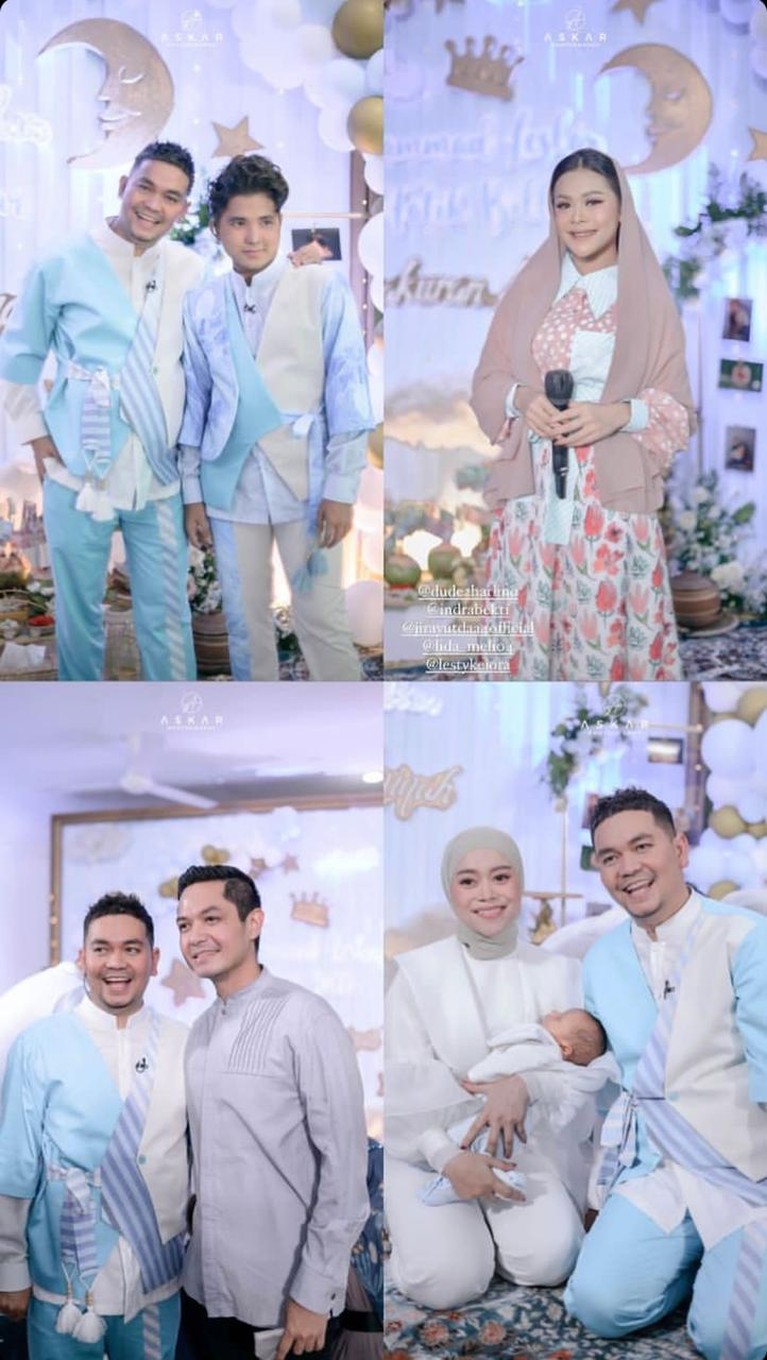 Lesti Kejora dan Rizky Billar baru saja menggelar acara tasyakuran sekaligus akikah putra pertama mereka baby Leslar. Yuk intip!