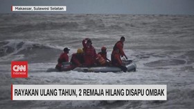 VIDEO: Rayakan Ulang Tahun, 2 Remaja Hilang Disapu Ombak