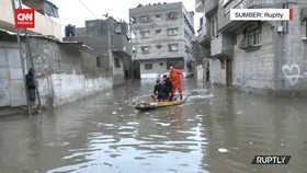 VIDEO: Jalur Gaza Kebanjiran Lagi, Warga Marah