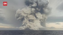 VIDEO: Detik-detik Gunung Tonga Muntahkan Abu Vulkanik