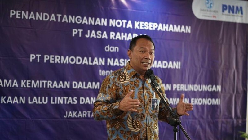 Direktur Utama PT Jasa Raharja, Rivan A. Purwantono mengatakan kerja sama dengan PT Permodalan Nasional Madani (PNM)