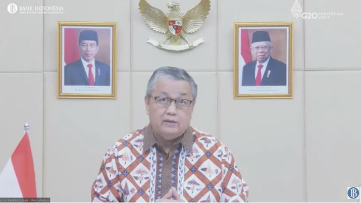 Gubernur BI Perry Warjiyo  (Tangkapan Layar via Youtube Bank Indonesia)