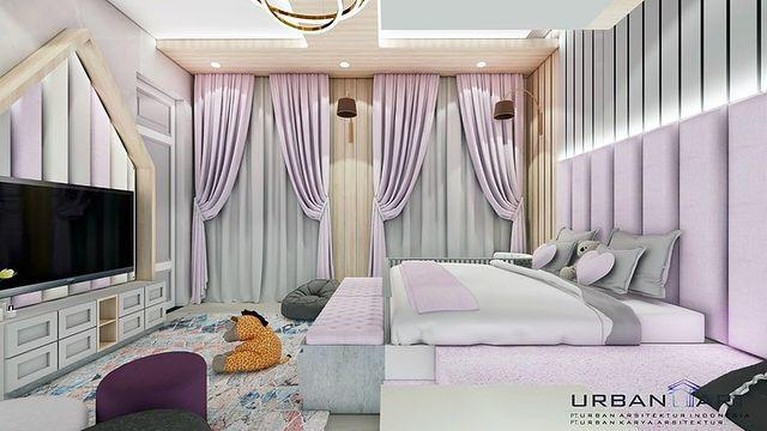 Bocoran desain kamar baby AH anak Atta Halilintar dan Aurel Hermansyah bikin melongo, mewah dengan sentuhan ungu. Yuk intip!