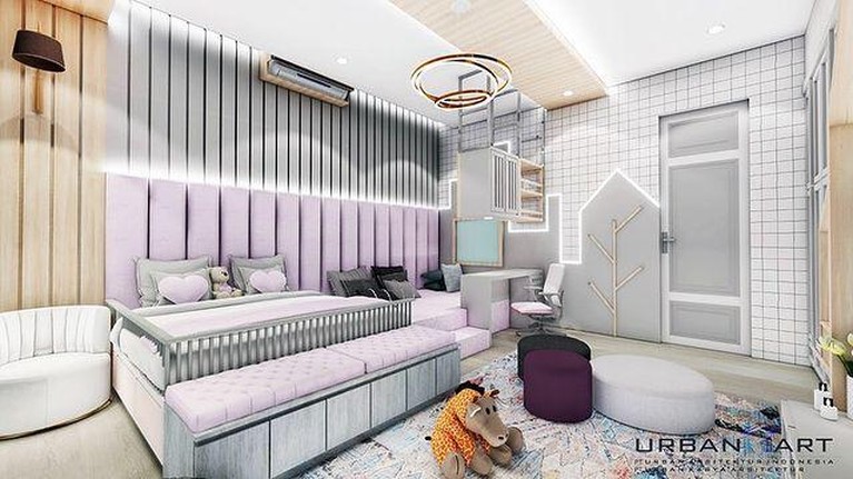 Bocoran desain kamar baby AH anak Atta Halilintar dan Aurel Hermansyah bikin melongo, mewah dengan sentuhan ungu. Yuk intip!