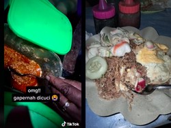 Iyuh! Wadah Sambal Tukang Nasi Goreng Ini Berjamur dan Bau Busuk