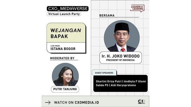 Langsung dari Istana Bogor, Jokowi berbincang soal pembangunan bangsa secara eksklusif bersama Founder CXO Media Putri Tanjung dalam obrolan 'Wejangan Bapak'.