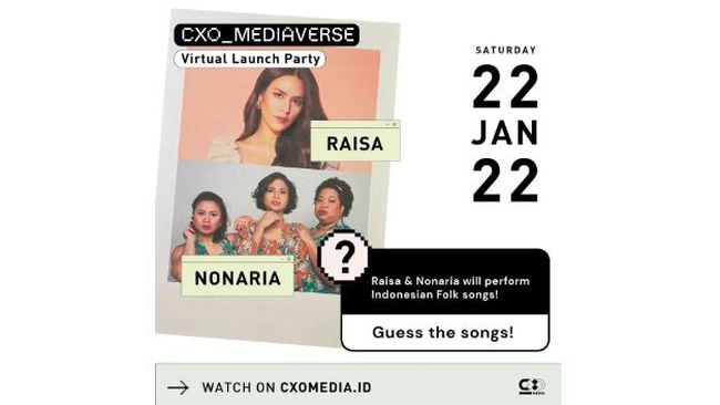 CXO Media Sajikan Kolaborasi Raisa-NonaRia di CXO Mediaverse