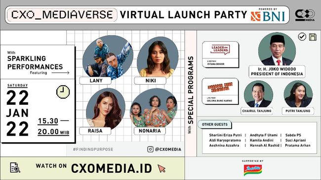 Cxomedia.id, kanal media online yang memberikan pengalaman dan sensasi baru, siap diluncurkan dengan dimeriahkan sejumlah artis ternama, termasuk NIKI.