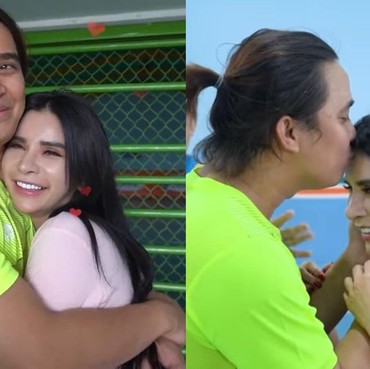 8 Potret Kedekatan Billy Syahputra & Maria Vania, Peluk hingga Cium Mesra