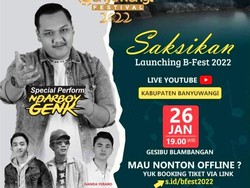 Ndarboy Genk Bakal Meriahkan Banyuwangi Festival 2022