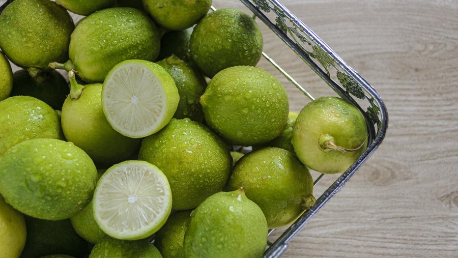 Natural fresh ripe lime or in indonesia called jeruk nipis