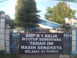 Sengketa 43 Tahun, Gerbang SMP di Pemalang Disegel Ahli Waris