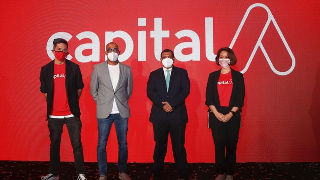 AirAsia Group Berhard, induk usaha maskapai penerbangan murah, ganti nama menjadi Capital A seiring perubahan strategi bisnis ini perusahaan.