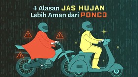INFOGRAFIS: 4 Alasan Jas Hujan Lebih Aman dari Ponco