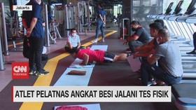 VIDEO: Atlet Pelatnas Angkat Besi Jalani Tes Fisik