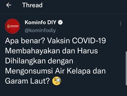 Pesan Vaksin COVID Bisa Dihilangkan Pakai Garam Hoax!, Ini Faktanya