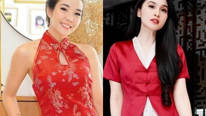 Beda Gaya Gisella Anastasia dan Sandra Dewi saat Pakai Cheongsam untuk Imlek, Siapa Favoritmu?