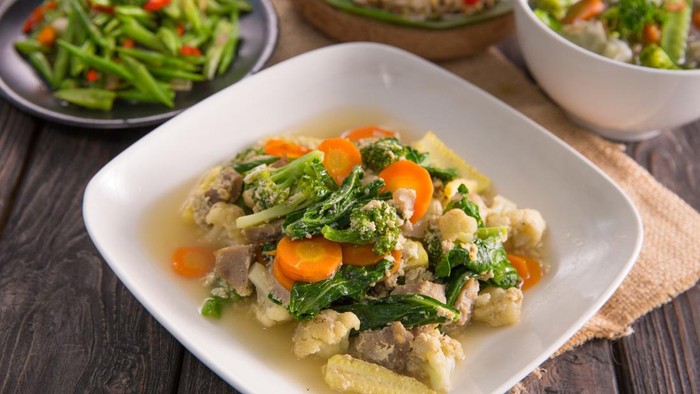 capcay. indonesian chinese food made from various vegetable