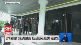 VIDEO: Istri Kerja di Hari Libur, Suami Bakar Sofa Kantor