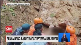 VIDEO: Penambang Batu Tewas Tertimpa Bebatuan