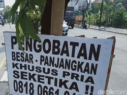 Wow, Poster Iklan Pengobatan Khusus Pria Merebak di Klaten