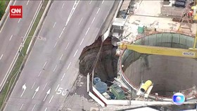 VIDEO: Penampakan Lubang Raksasa di Kota Sao Paulo