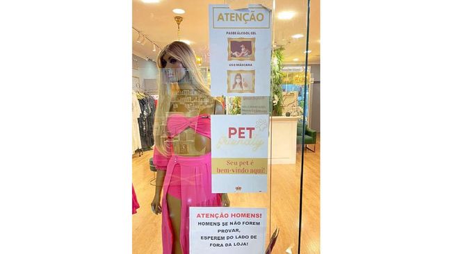 Muak dan lelah dengan pria yang melecehkan klien dan karyawannya, pemilik toko pakaian wanita di Brasil melarang kaum pria untuk masuk dalam tokonya.