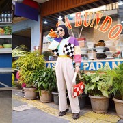 Foto OOTD yang Aesthetic Bisa Dimana Saja, Tantri Namirah Tampil Kece di Depan Warung dan Bengkel