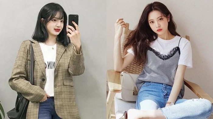 7 Padupadan Kaus dan Celana Jeans untuk Tampil Casual Chic ala Korean Style