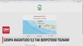 VIDEO: Gempa Magnitudo 5,5 Tak Berpotensi Tsunami