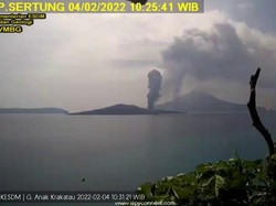 Gunung Anak Krakatau Erupsi Lagi, Abu Vulkanik Capai 800 Meter