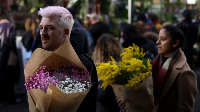 FOTO: Pasar Bunga Columbia Road London yang Tak Pernah Sepi