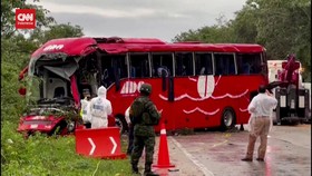 VIDEO: Kecelakaan Maut Bus di Meksiko, 8 Turis Tewas
