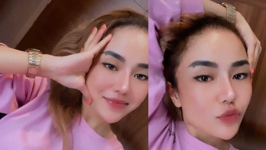 Selebgram Medina Zein unggah video dan foto lepas hijab.
