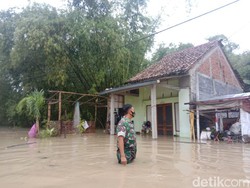 Banjir Landa 3 Desa di Mojokerto Dampak Sungai Lamong Meluap
