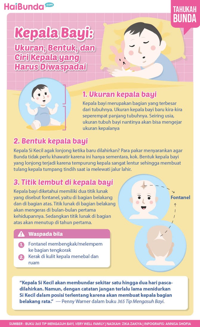 infografis kepala bayi
