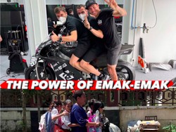 Espargaro Parodikan Emak-emak Naik Motor, Ini Bahayanya Bonceng Tiga