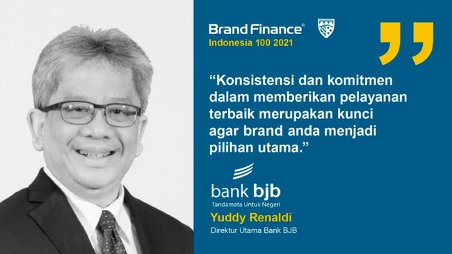 Bank BJB meraih penghargaan Top 100 Most Valuable Brands karena dinilai berhasil mengelola merek sehingga berpengaruh terhadap kinerja perusahaan.