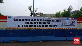 Pembangunan Sirkuit Formula E, Belasan Truk dan Alat Berat Dikerahkan
