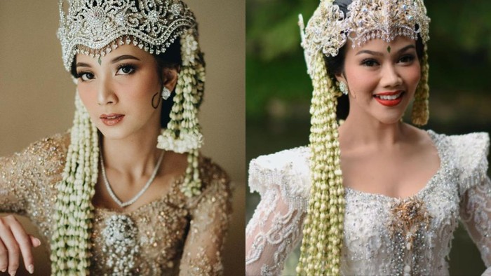 Beda Gaya Sheila Dara dan Yura Yunita dengan Gaun Pengantin Adat Sunda