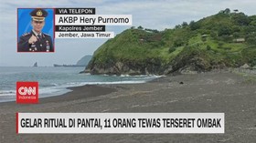 VIDEO: Gelar Ritual di Pantai, 11 Orang Tewas Terseret Ombak