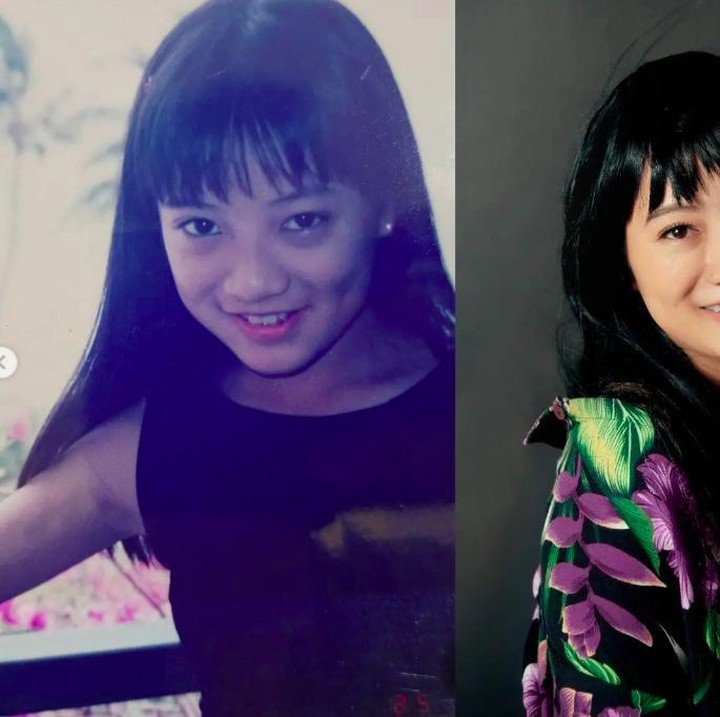 <p>Kalau membandingkan fotonya yang sekarang dan dulu, memang tak banyak perubahan ya, Bunda? Di usia 34 tahun, Leony masih tetap awet muda. (Foto: Instagram @leonyvh)</p>