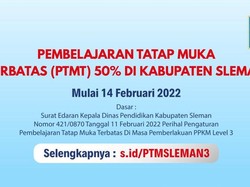 Sleman PPKM Level 3: PTM Terbatas 50% Mulai Pekan Ini